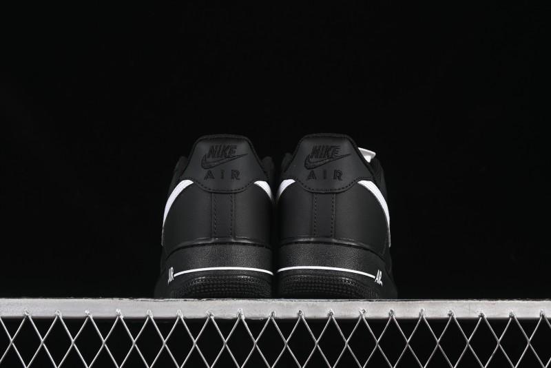 Nike Air Force 1 '07 Low Casual Sneakers in Black & White with Hemp Rope Detailing - ZH0316-073