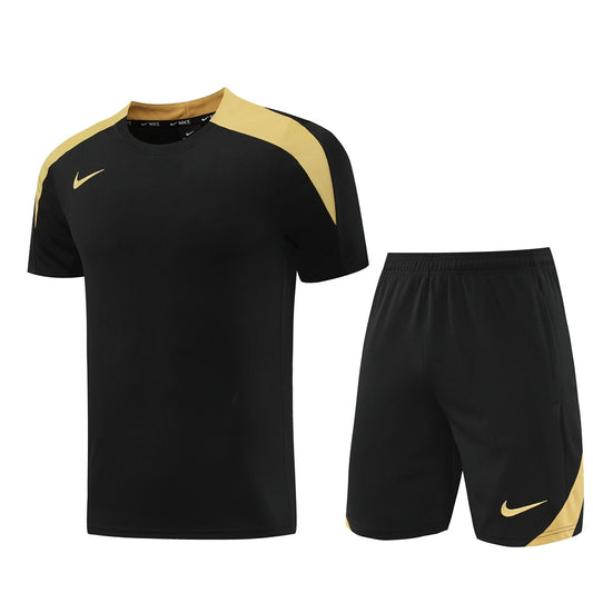 ND05 black gold shorts suit S-2XL