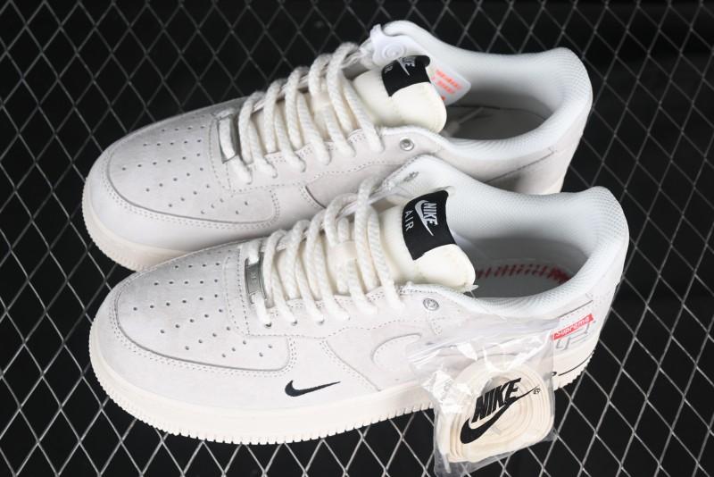 Nike Air Force 1 '07 Low Supreme Champion Collaboration Off-White Mini Swoosh Casual Sneakers - SJ6698-020