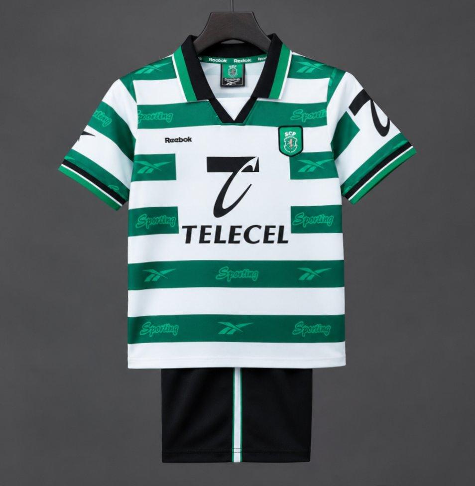 Retro Kids 99/00 Sporting Lisbon Home Jersey