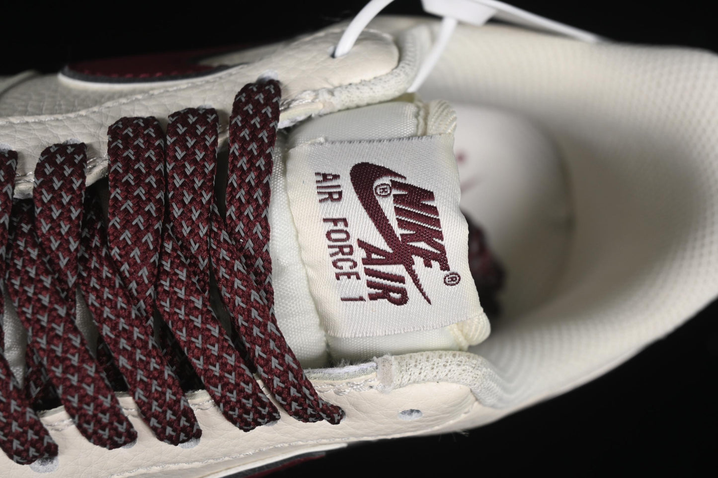 Nike Air Force 1'07 Low "Dream" Casual Sneakers with White Wine Red Swoosh - DR2024-105