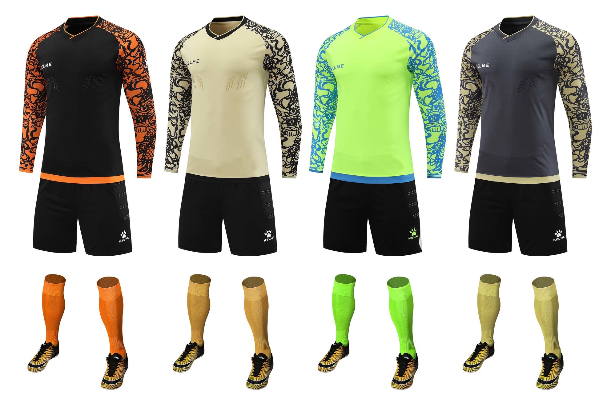 K101 goalkeeper uniform 3XS-4XL four colors (1)