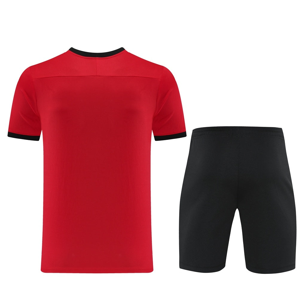 ND08 red shorts suit S-2XL