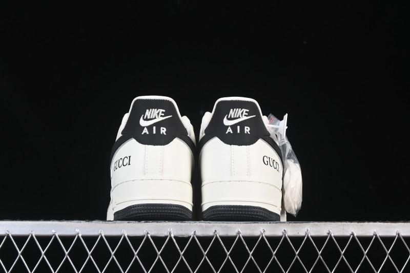 Nike Air Force 1'07 Low Gucci Collaboration White Gray Black Casual Sneakers - YF9511-808