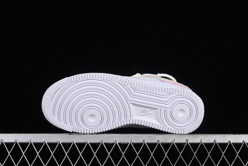 Nike Air Force 1 '07 Low Casual Sneakers with Dreamy Butterfly & Pastel Macaron Colorway - VV1998-013