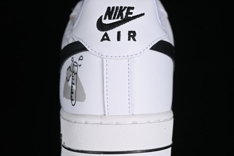 Nike Air Force 1 '07 Low Custom ID Graffiti Chemical Formula Casual Sneakers - AM0703-125