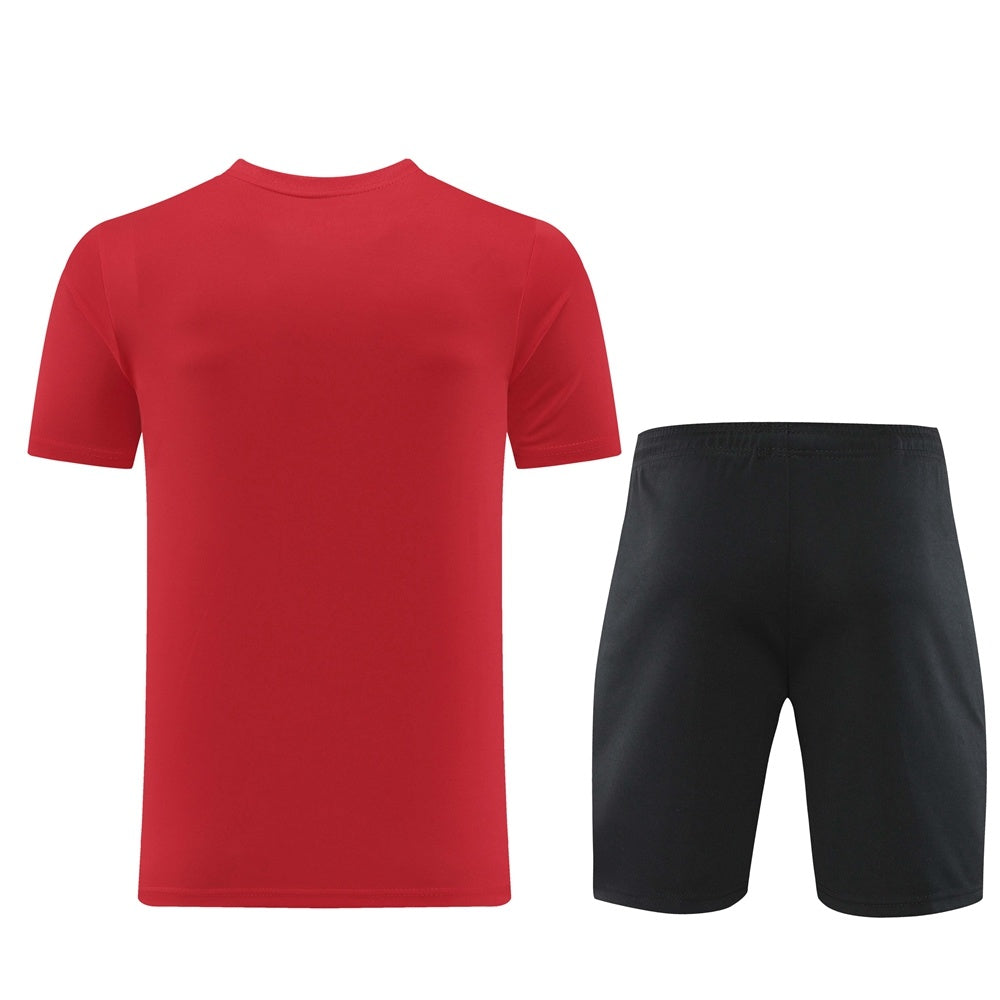 ND06 red shorts suit S-2XL