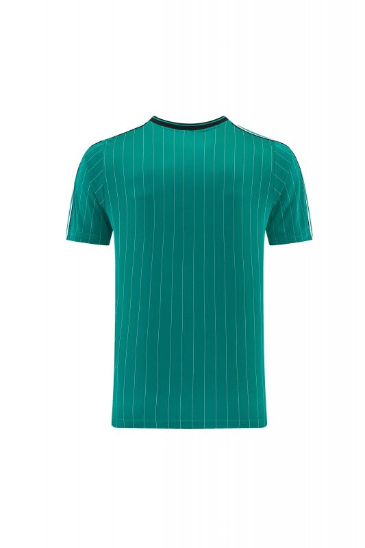 26/27 Liverpool Green Pinstripe Short Sleeve+Soccer Shorts