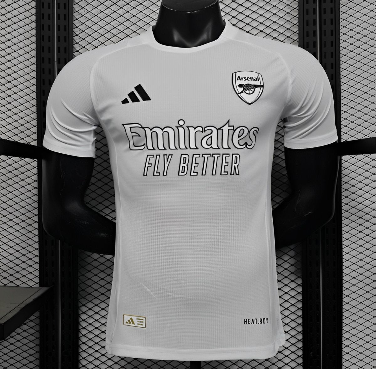 Player Version 25/26 Arsenal White with Emirates Sponsor Jersey