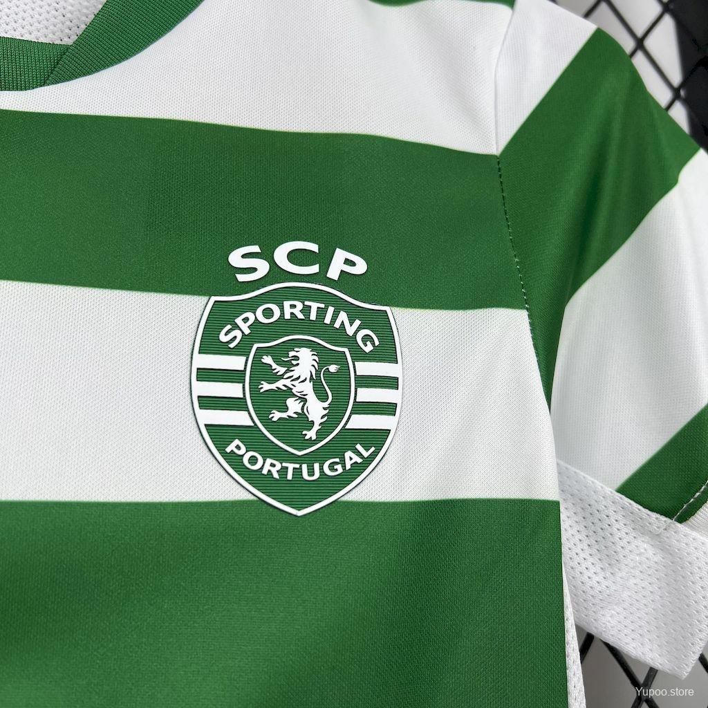 25/26 Kids Sporting Lisbon Home Jersey