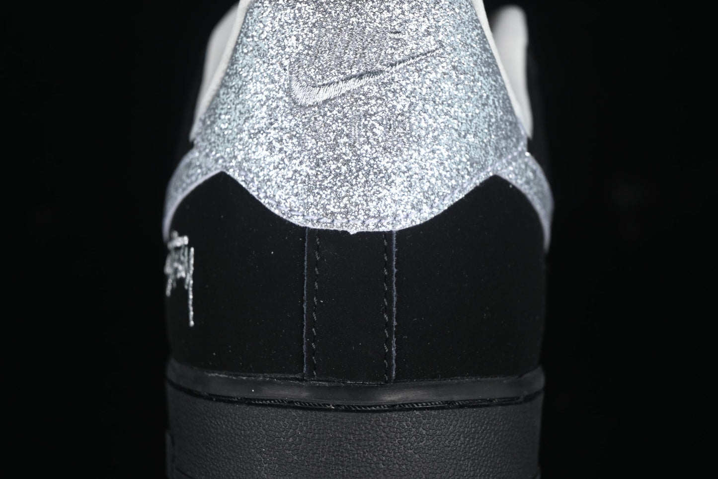 Nike Air Force 1 '07 Low Stussy Collaboration Silver Swoosh Starry Sky Casual Sneakers - DF0188-043