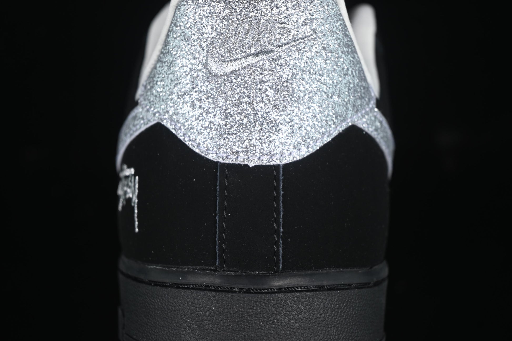 Nike Air Force 1 '07 Low Stussy Collaboration Silver Swoosh Starry Sky Casual Sneakers - DF0188-043