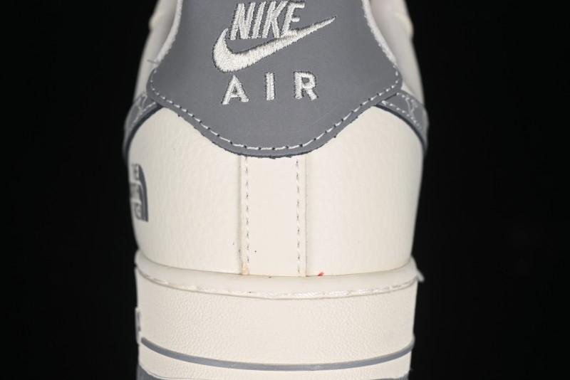 Nike Air Force 1 '07 Low The North Face Bear Collaboration - Beige Grey Swoosh Low-Top Casual Sneakers - KK1988-011