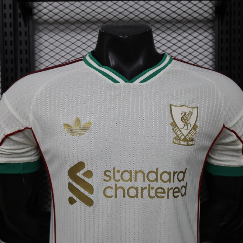 Player Version 26/27 Liverpool FC Off-White with Gold Crest Special Edition Away Jersey