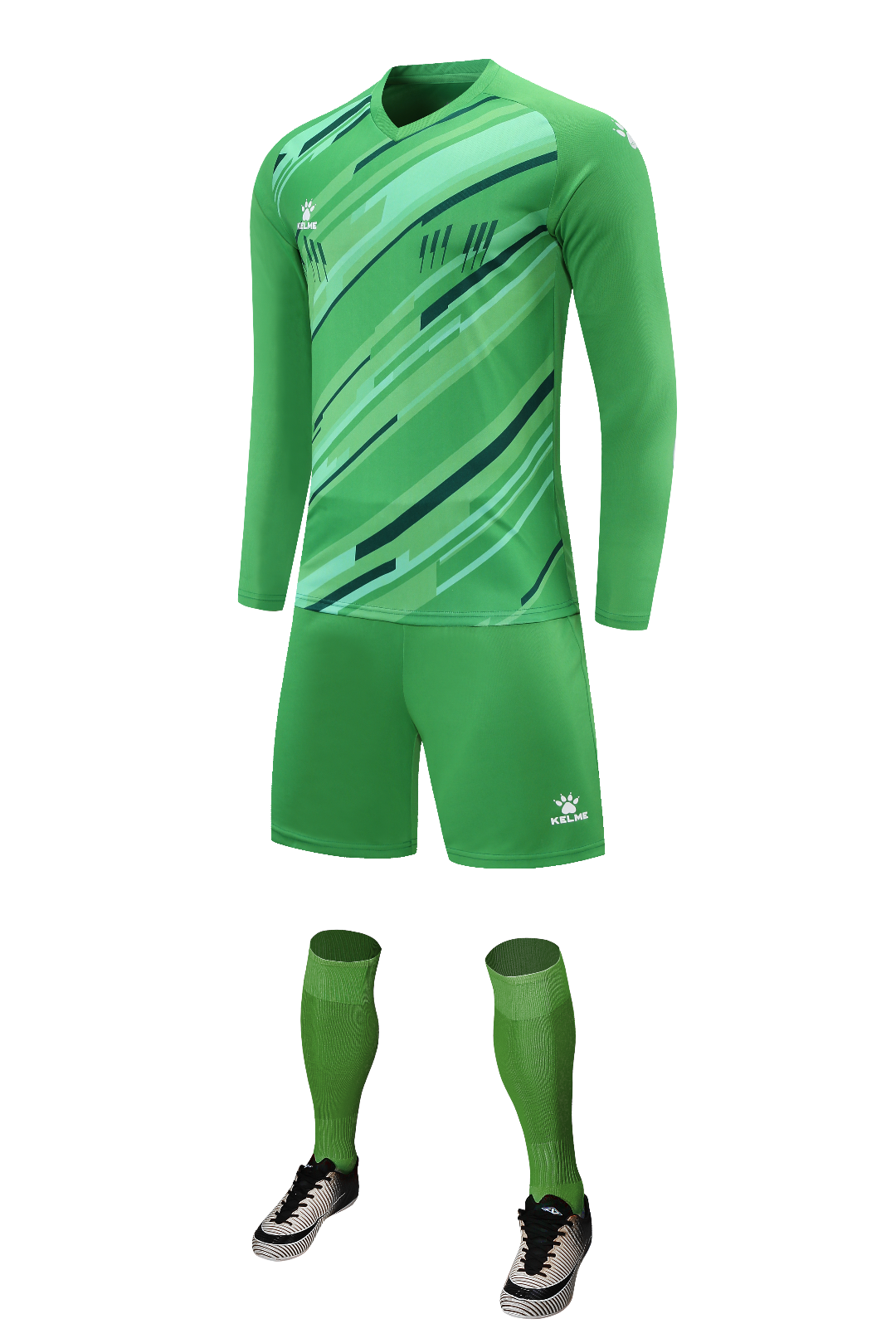 K3286 Kalmei long-sleeved training suit set 6 colors, S--3XL