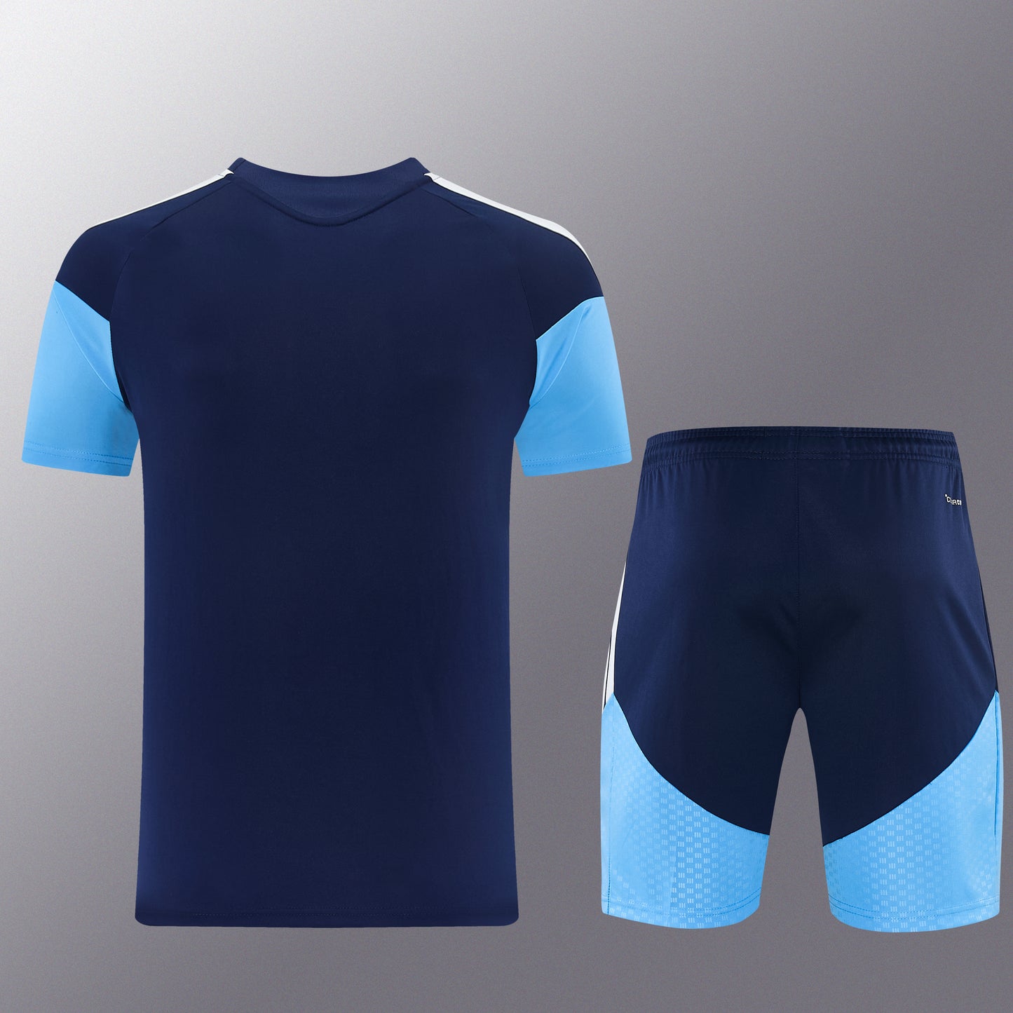 AD12 royal blue short-sleeved suit S-2XL