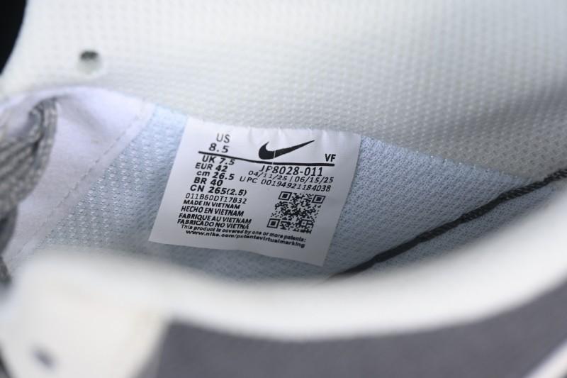 Nike Air Force 1'07 Low Stussy Collaboration Light Gray Canvas Casual Sneakers - JP8028-011