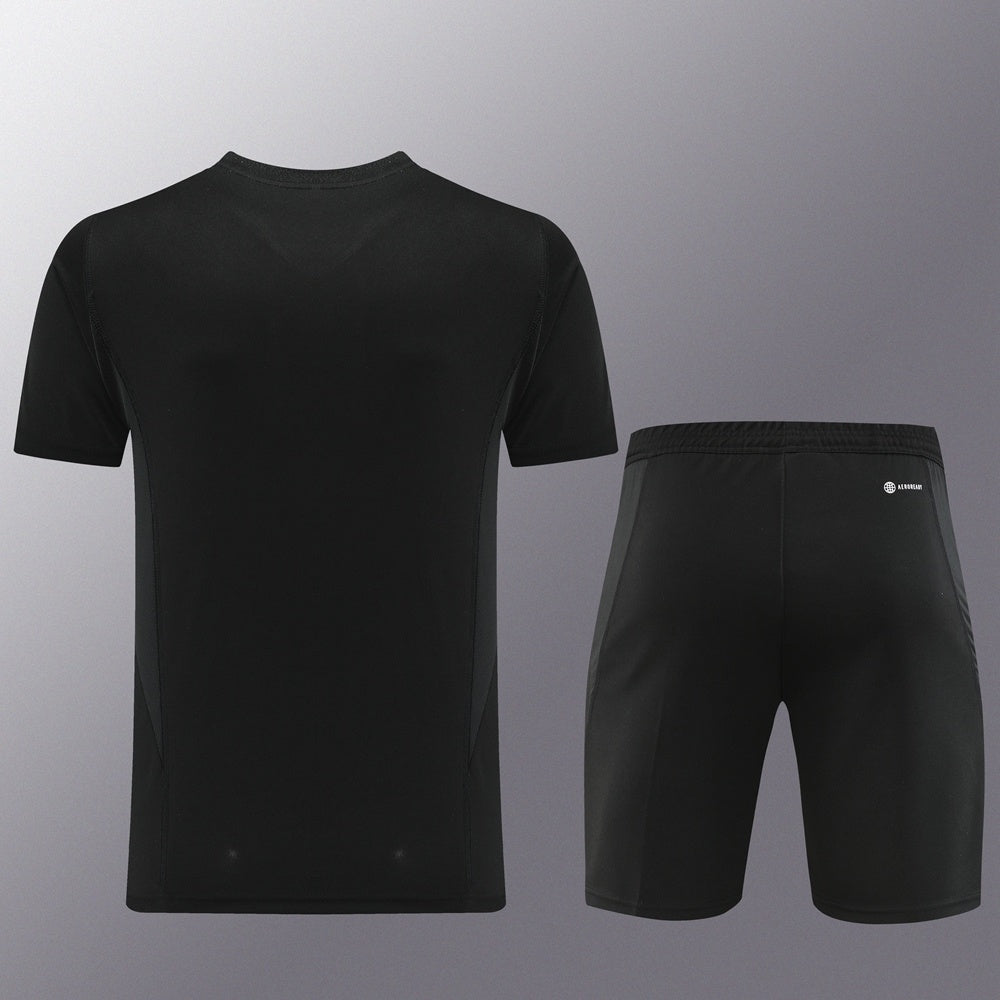 AD03 black shorts suit S-2XL