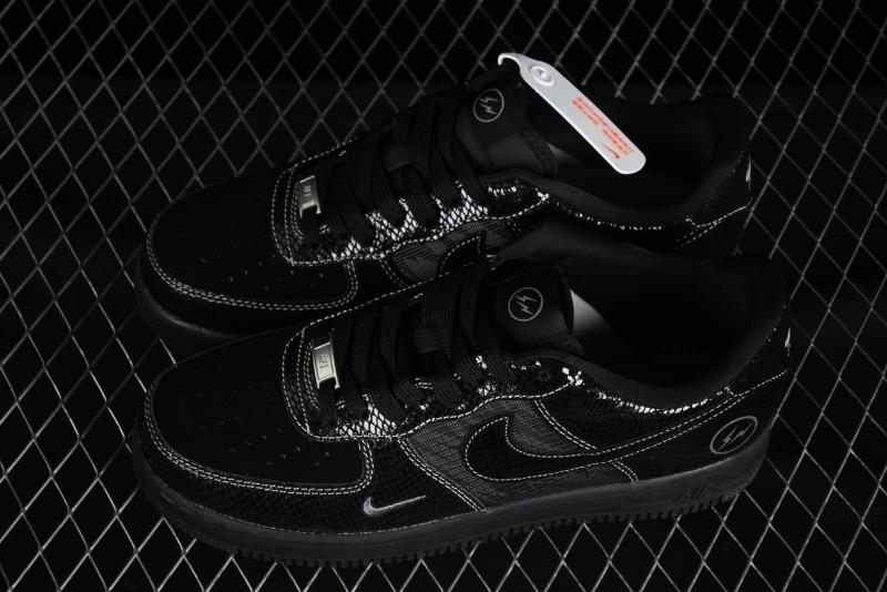 Nike Air Force 1'07 Low Lightning Collaboration Black Snake Scale Casual Sneakers - SC9207-529