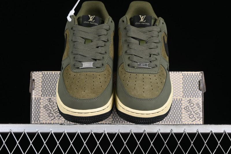 Nike Air Force 1 '07 Low LV Collaboration - Military Green Casual Sneakers - BA8806-223