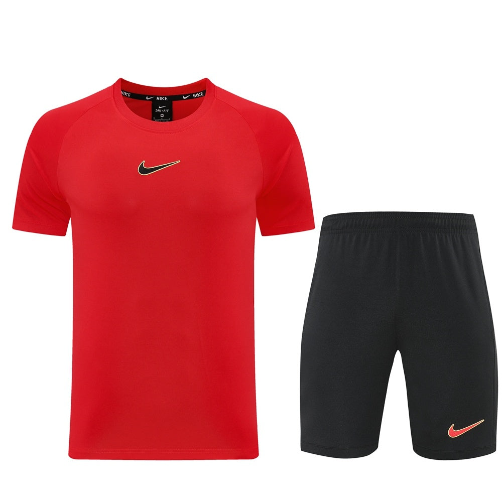 ND09 red shorts suit S-2XL