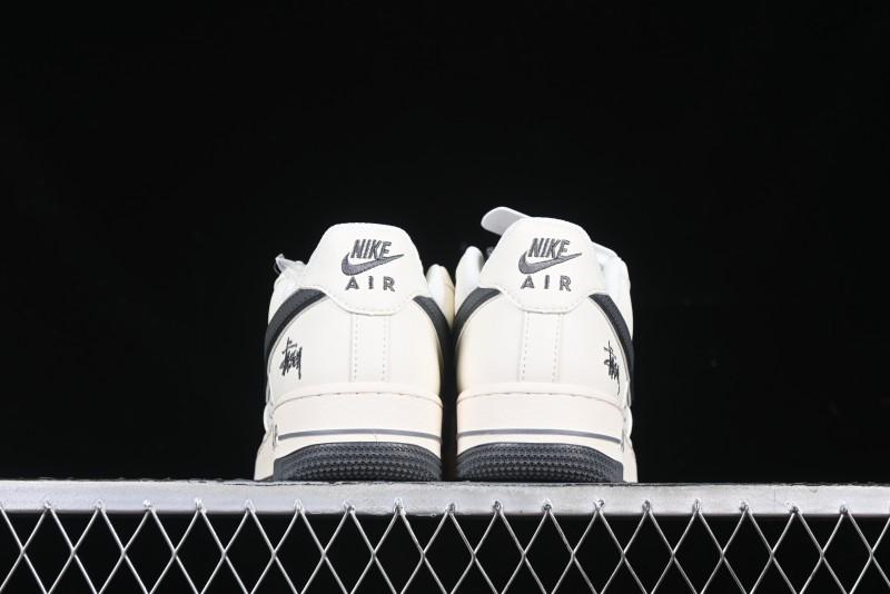 Nike Air Force 1 '07 Low Stussy Collaboration - Grey English Patchwork Low-Top Casual Sneakers - XZ3328-536