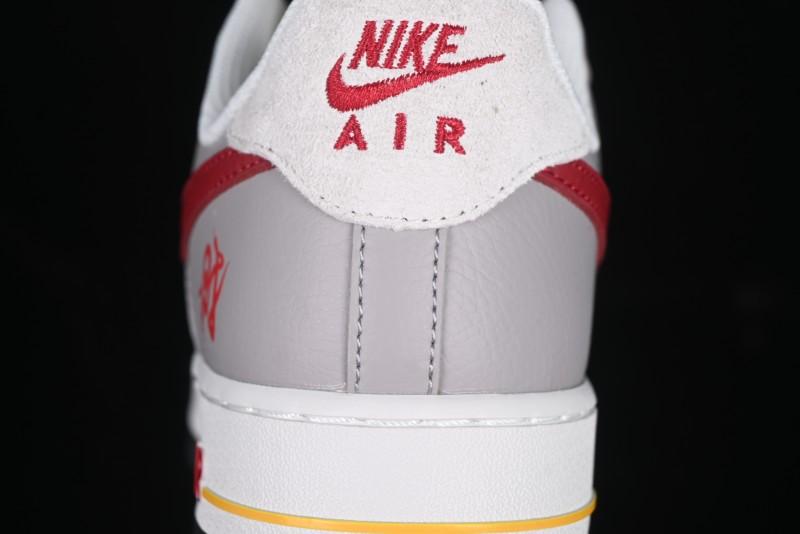 Nike Air Force 1 '07 Low Year of the Snake Limited Edition Beige Grey Red Swoosh Casual Sneakers - DM6688-029