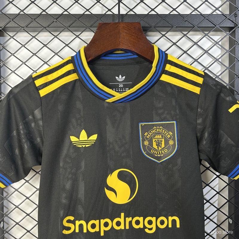25/26 Kids Manchester United THIRD Size 16-28 Jersey