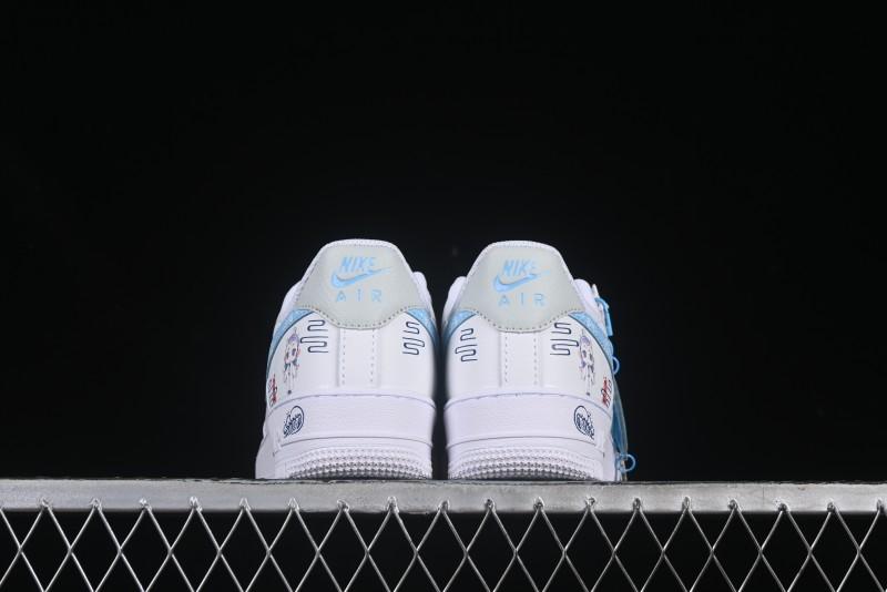 Nike Air Force 1 '07 Low Casual Sneakers with Erciyuan Hand-Painted Graffiti Lingzhu Aobing Design - HF0022-010