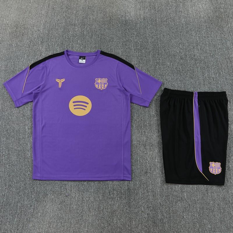 26/27 Barcelona Purple & Black Short Sleeve+Soccer Shorts