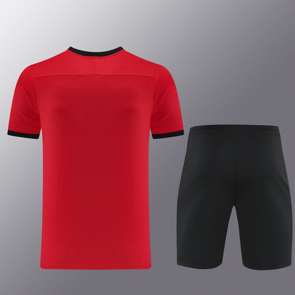 ND08 red shorts suit S-2XL