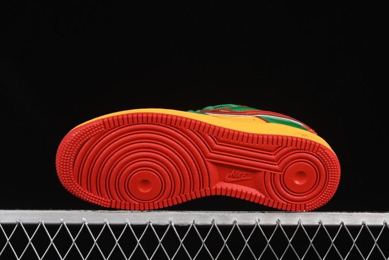 Nike Air Force 1'07 Low Lil Yachty Collaboration Casual Sneakers with Patent Leather and Multicolor Design - IH4383-300
