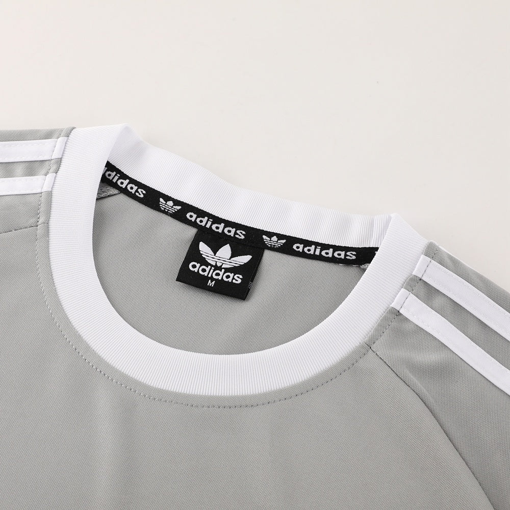 AD07 gray shorts suit S-2XL
