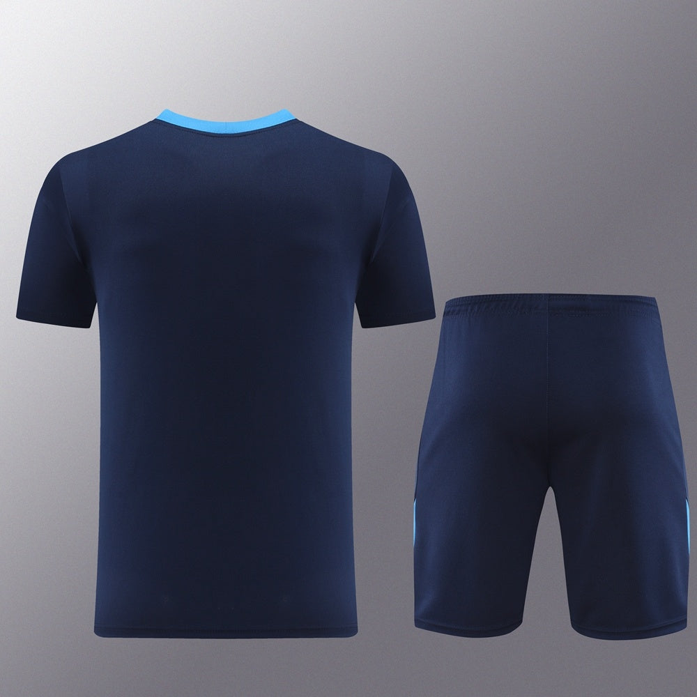 ND05 sapphire blue shorts suit S-2XL