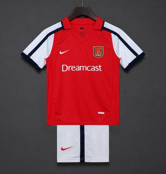 Retro 01/02 Kids Arsenal Red & White Home Jersey