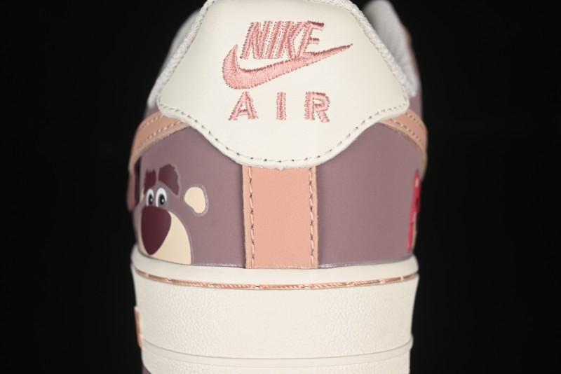 Nike Air Force 1'07 Low Strawberry Bear Custom Casual Sneakers - DB3301-551