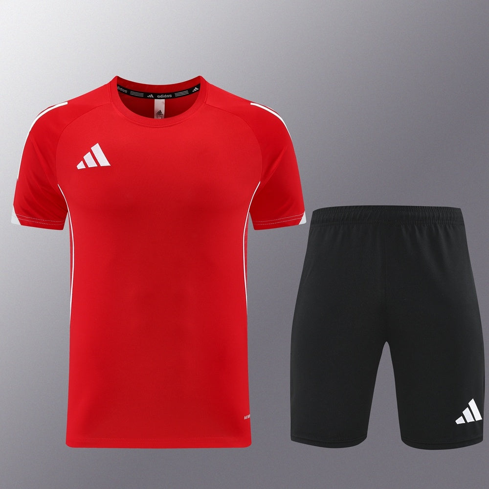 AD09 red shorts suit S-2XL