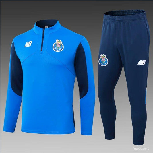 24/25 Porto Blue Half Zipper Jacket+Long Pants