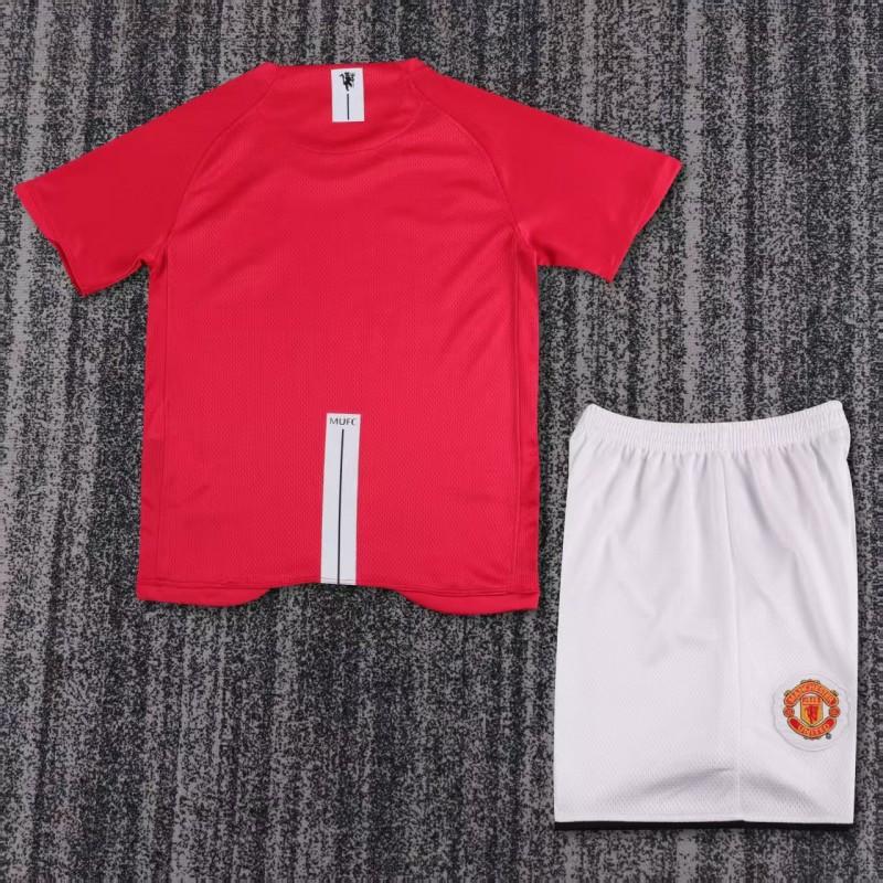 Retro Kids 07/08 Manchester United Home Jersey