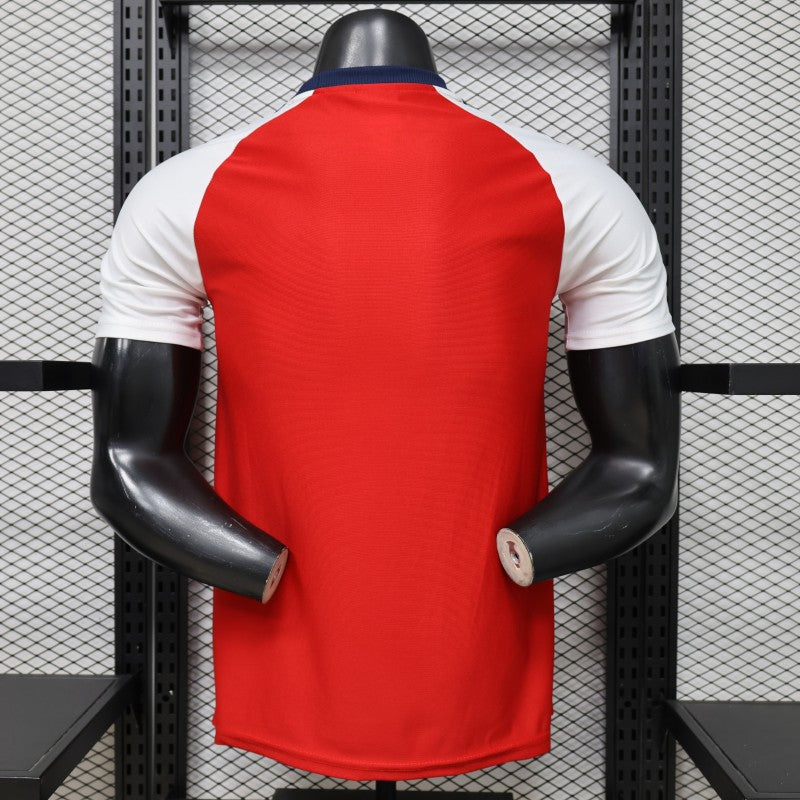 Player Version 2026 Arsenal x Adidas Originals Red with White Raglan Sleeve Home Jersey