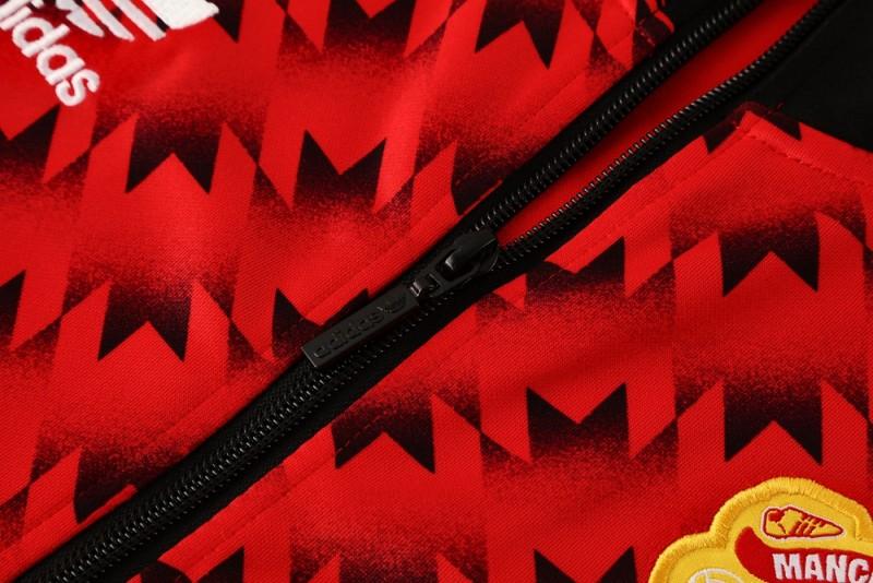 25/26 Manchester United Red/Black Full Zipper Jacket +Long Pants