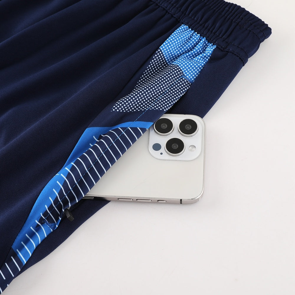 AD08 sapphire blue shorts suit S-2XL