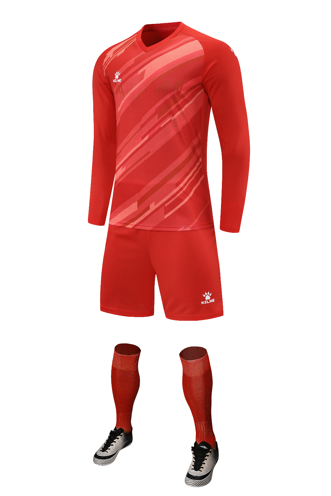 K3286 Kalmei long-sleeved training suit set 6 colors, S--3XL