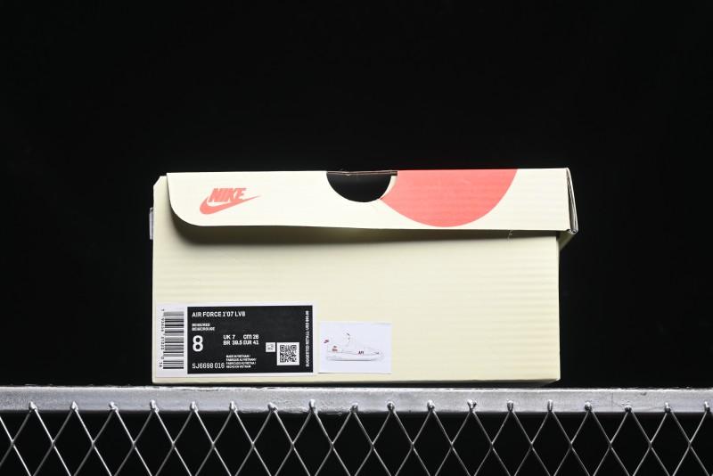 Nike Air Force 1 '07 Low Stussy Collaboration - AF1 White Red Label Low-Top Casual Sneakers - SJ6698-016