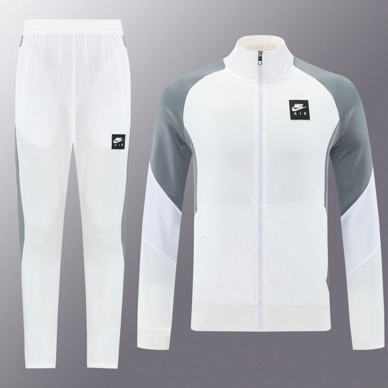 2025 NIKE WHITE/Grey Full Zipper Jacket +Long Pants