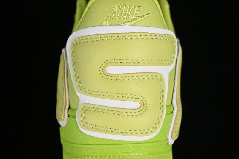 Nike CPFM x Nike Air Force 1 '07 Low Casual Sneakers in Lemon Green with SUNSHINE Design - DC4457-300