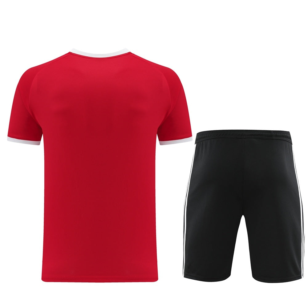 AD07 red shorts suit S-2XL