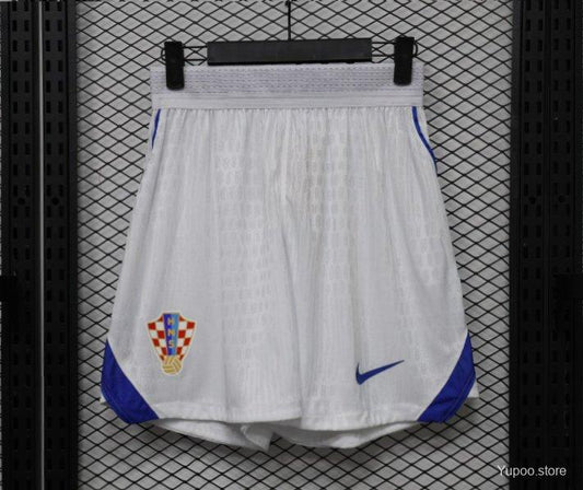 Player Version 2026 Croatia White  Home Shorts