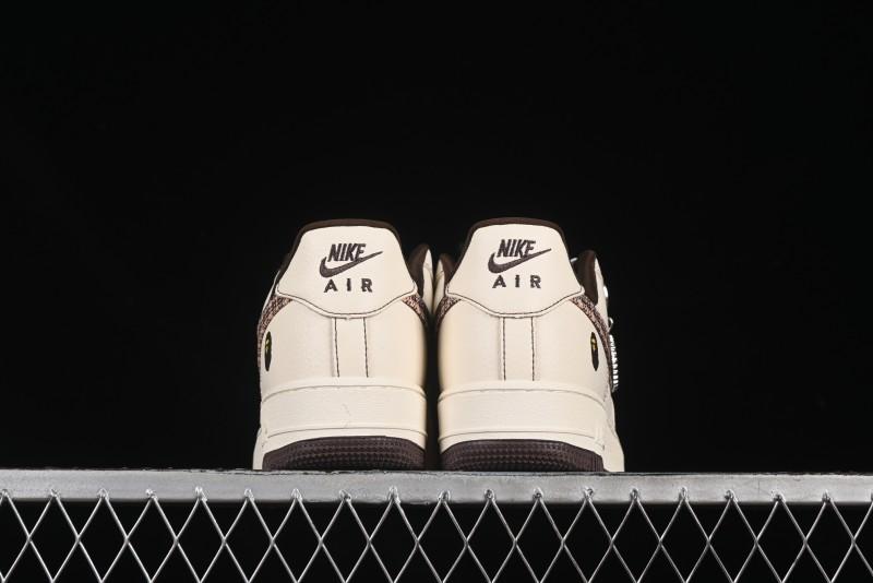 Nike Air Force 1 '07 Low Bape Collaboration Beige Camo Casual Sneakers - DF0188-052
