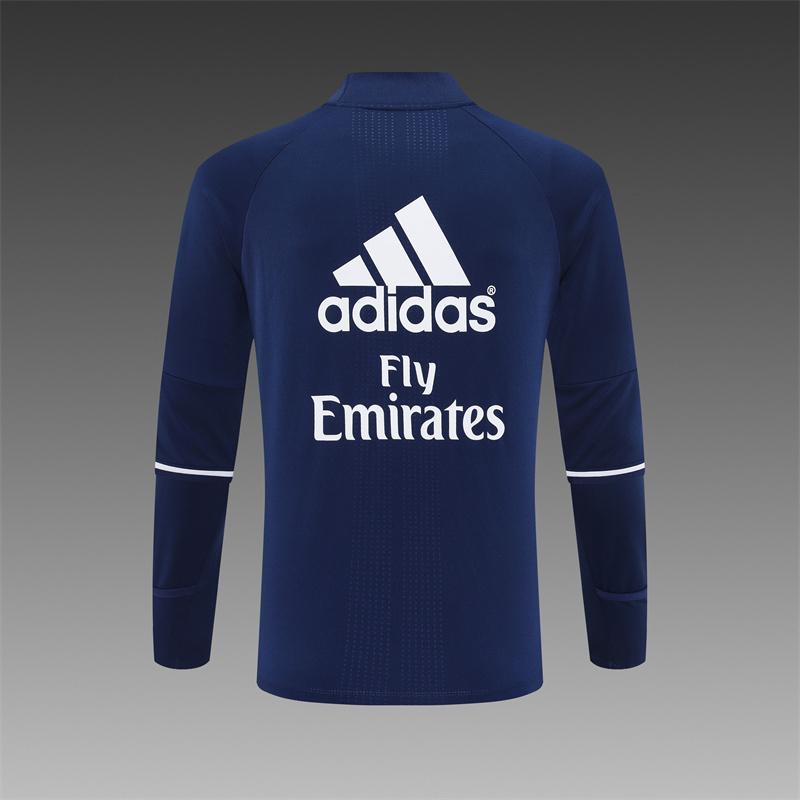 Retro 16/17 Real Madrid Royal Blue Half Zipper Jacket